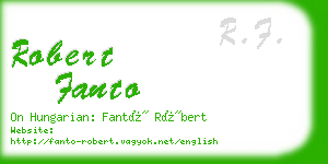 robert fanto business card